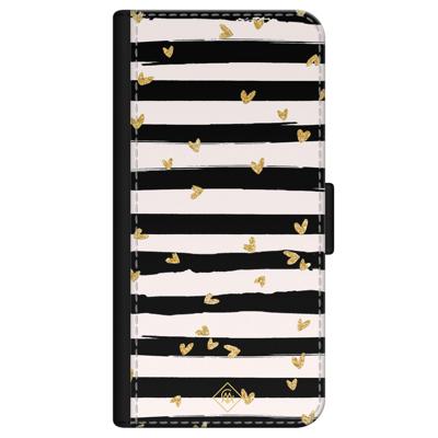 iPhone 12 mini flipcase - Hart streepjes iPhone 12 mini flipcase - Hart streepjes