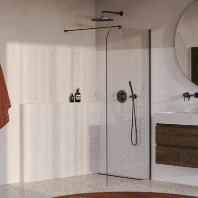 BRAUER Orion inloopdouche helder glas 100x200 incl. glascoating Gunmetal PVD