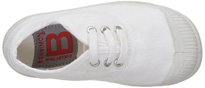 Katoenen tennisschoenen voor kinderen met vetersluiting BENSIMON® wit