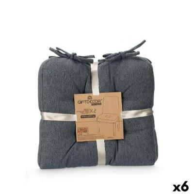 Kussenset Gift Decor Grijs 40 x 40 x 7 cm 2 Onderdelen (6 Stuks)