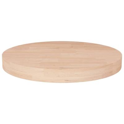 Tafelblad rond 40x4 cm onbehandeld massief eikenhout