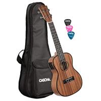 Cascha HH 2035L linkshandige premium concert ukelele met tas en plectra - thumbnail