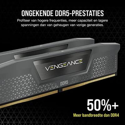 Corsair VENGEANCE DDR5 Werkgeheugenset voor PC DDR5 64 GB 2 x 32 GB On-die ECC 5600 MHz 288-pins DIMM CL40-40-40-77 CMK64GX5M2B5600Z40