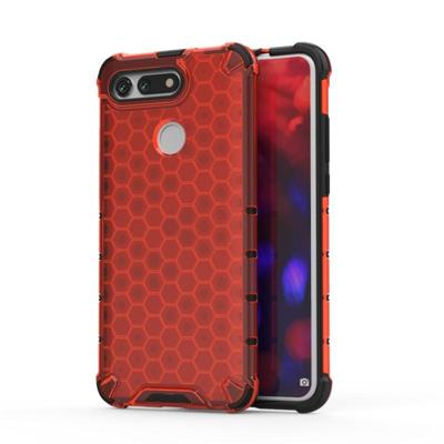 Schokbestendige honingraat PC + TPU Case voor Huawei Honor V20 (rood)
