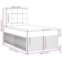 Boxspring met matras fluweel lichtgrijs 120x190 cm - thumbnail