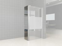 Zijwand Wiesbaden voor Inloopdouche met Rechts Scharnierend Profiel en Schaamband 35x200 cm 10 mm NANO Glas - thumbnail