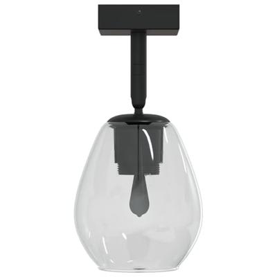 VidaXL Plafondspot zwart 13 x 13 x 26 cm glas en metaal VidaXL Plafondspot zwart 13 x 13 x 26 cm glas en metaal