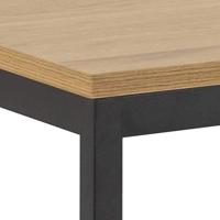 Bendt Eettafel 'Holger' Eiken en metaal, 160 x 80cm - thumbnail