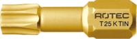 Rotec PRO Insertbit T 20 L=25mm C 6,3 Torsion Konisch TIN - 10 stuks - 8072020 - thumbnail