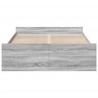 Bedframe met lades bewerkt hout grijs sonoma eiken 120x200 cm - thumbnail