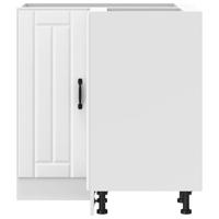 Keuken hoekonderkast Lucca bewerkt hout wit - thumbnail