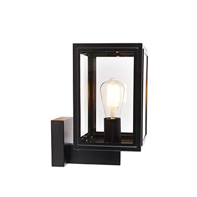 QAZQA Landelijke wandlamp zwart IP44 - Sutton Up QAZQA Landelijke wandlamp zwart IP44 - Sutton Up