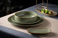 Bonna Serveerschaal - Sage Hygge - Porselein - 19x11 cm - set van 2 - thumbnail