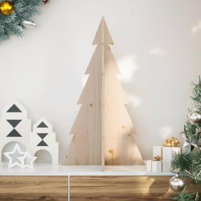 VidaXL Kerstdecoratie kerstboom 80 cm massief grenenhout
