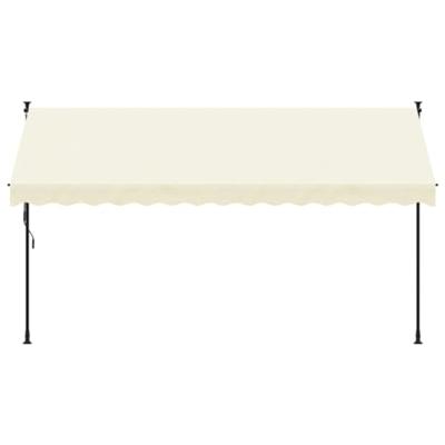 Luifel uittrekbaar 350x150 cm stof en staal crmekleurig