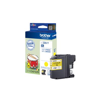 Brother Inktcartridge LC-22U Y Origineel Geel LC-22 UY Brother Inktcartridge LC-22U Y Origineel Geel LC-22 UY