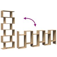 Kamerscherm / boekenkast 6-laags 70x24x193 cm hout artisanaal - thumbnail