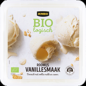 Jumbo Biologisch Roomijs Vanillesmaak 1L Jumbo Biologisch Roomijs Vanillesmaak 1L