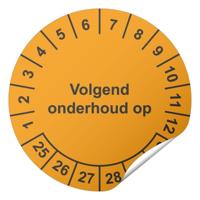 Keuringssticker Volgend onderhoud op Ø 40 mm - 600 stuks (op rol) - thumbnail