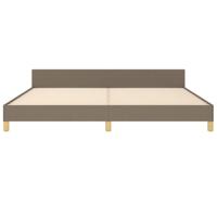 Bedframe zonder matras stof taupe 200x200 cm - thumbnail