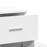 Dressoir 79x38x80 cm bewerkt hout wit - thumbnail