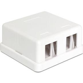DeLOCK Keystone Surface Mounted Box 2 Port behuizing DeLOCK Keystone Surface Mounted Box 2 Port behuizing