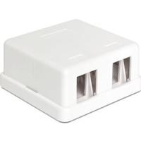 Delock 86207 2 poorten Netwerkpatchpaneel Zonder connectoren 1 HE Wit Niet ingericht - thumbnail