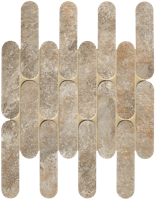 Nobu Slate curve mosaico 3,5x14,5 op net van 29x29,5 - thumbnail