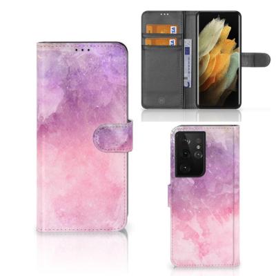 Hoesje Samsung Galaxy S21 Ultra Pink Purple Paint Hoesje Samsung Galaxy S21 Ultra Pink Purple Paint