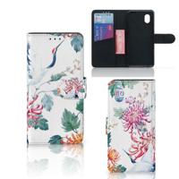 Alcatel 1B (2020) | Telefoonhoesje | Met pasjeshouder | Bird Flowers - thumbnail
