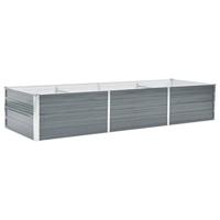 VidaXL Plantenbak verhoogd 240x80x45 cm gegalvaniseerd staal grijs - thumbnail