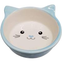 Happy Pet voerbak kat polka blauw / creme - thumbnail