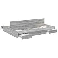 Opbergbedframe met lade Grijs sonoma 150 x 200 cm Bewerkt hout - thumbnail
