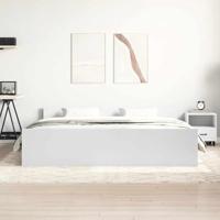Bedframe met hoofd- en voeteneinde wit 180x200 cm - thumbnail