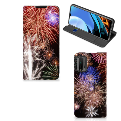 Xiaomi Poco M3 | Redmi 9T Hippe | Standcase | Vuurwerk