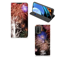 Xiaomi Poco M3 | Redmi 9T Hippe | Standcase | Vuurwerk - thumbnail