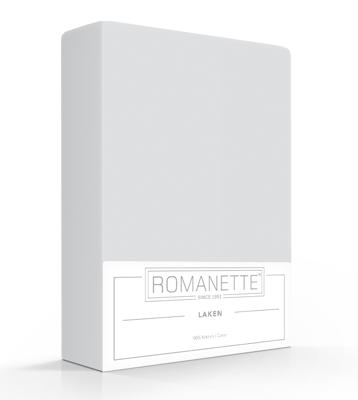 Katoenen Lakens Romanette Lichtgrijs-200 x 260 cm