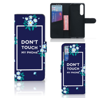 Sony Xperia 1 II Portemonnee Hoesje Flowers Blue DTMP - thumbnail