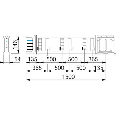 Schneider Electric KSA250ED4156 Railverdeler Inhoud: 1 stuk(s)