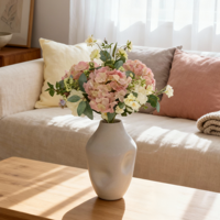 Handgebonden Kunstboeket Rose York - Roze - thumbnail