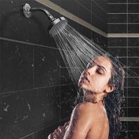 Waterbesparende verchroomde hand badkamer met verstelbare douchekop onder druk - thumbnail