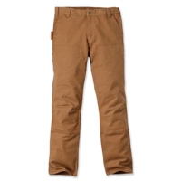 Carhartt Straight Fit Stretch Duck Dungaree Bruin Broek Heren  - thumbnail