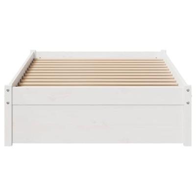 Bedframe zonder matras massief grenenhout wit 90x190 cm