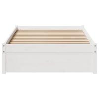 Bedframe zonder matras massief grenenhout wit 75x190 cm - thumbnail