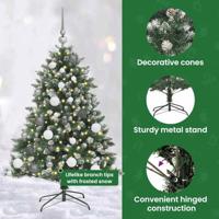 VidaXL Kunstkerstboom met 150 led groen 150 cm pvc en plastic en staal - thumbnail