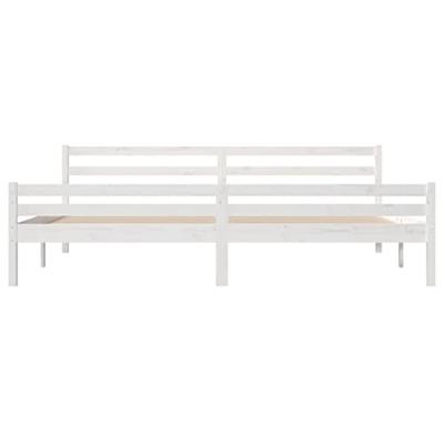 Bedframe massief hout wit 180x200 cm