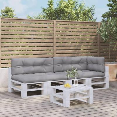 Palletkussens 5 st stof grijs