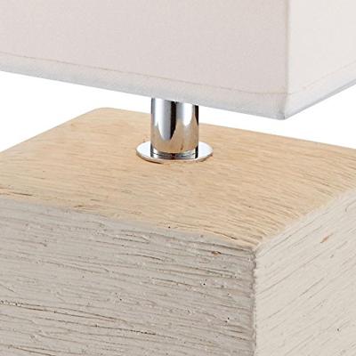 Globo Strakke tafellampGeri crème met witte kap - 21675