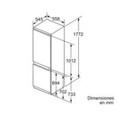Siemens iQ500 KI86SAFE0 koel-vriescombinatie Ingebouwd Wit 265 l A++ - thumbnail