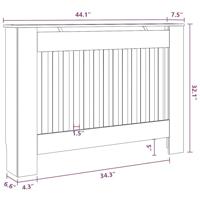 VidaXL Radiatorombouw 112 cm mdf wit - thumbnail